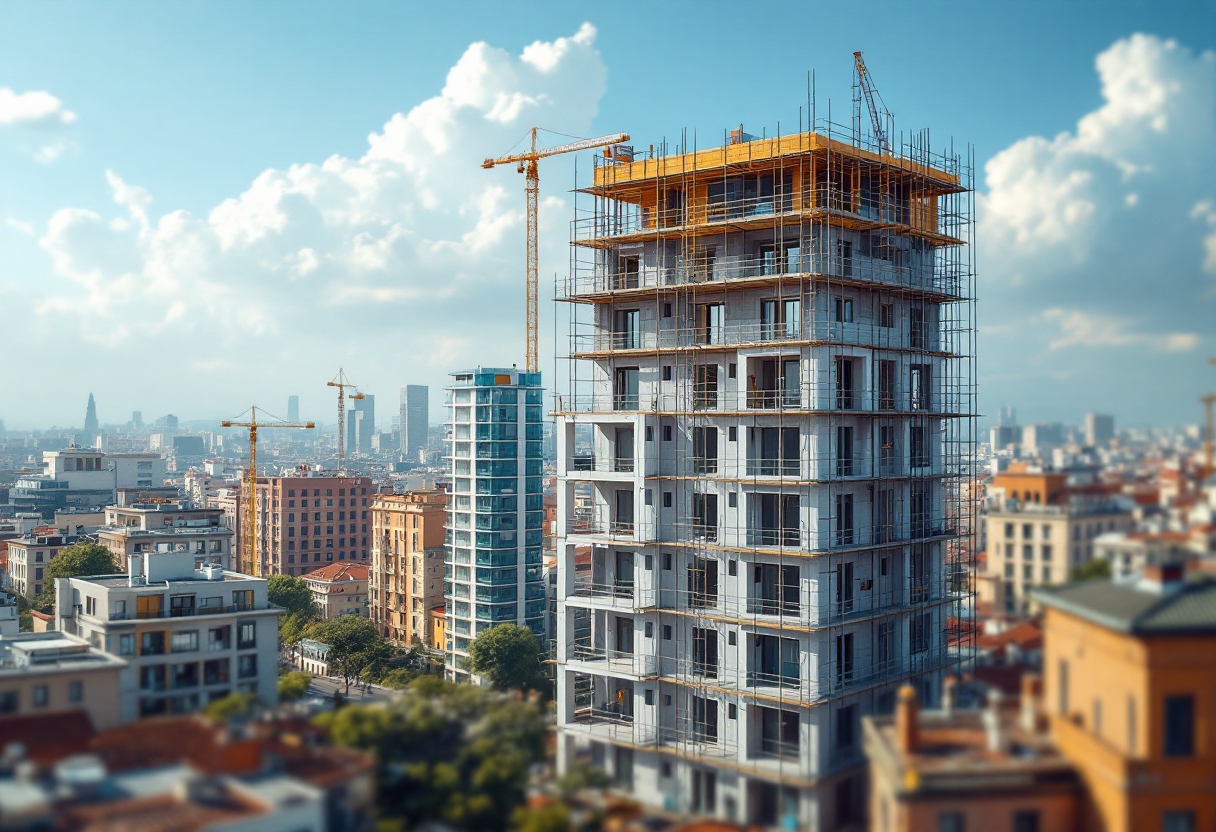 Grafico che mostra la crescita del mercato immobiliare italiano nel 2025