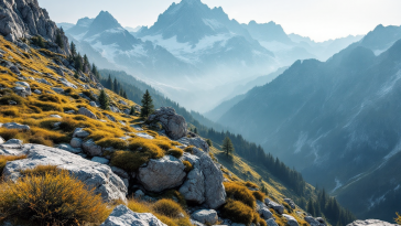 Panorama montano con case in vendita nel 2024