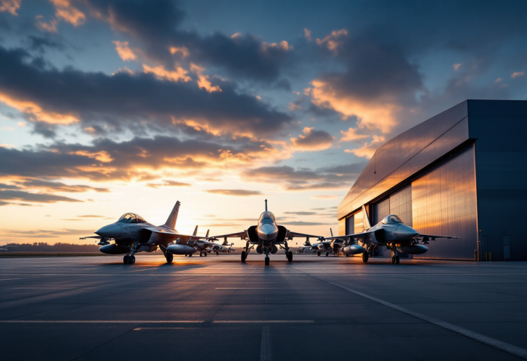 Eurofighter della Spagna in volo durante un'esercitazione