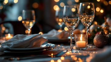 Budget per cenone di Capodanno 2024 con decorazioni festive