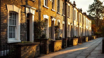 Grafico che mostra l'aumento dei prezzi delle case nel Regno Unito