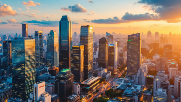 Grafico che mostra l'aumento della Borsa di Tokyo nel settore elettronico