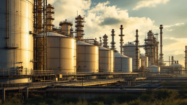 Logo di Shell e Pavilion con sfondo energetico