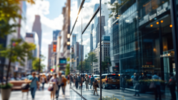 Logo di UniCredit e Commerzbank con grafico di crescita