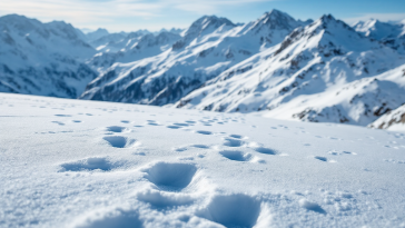 Panorama innevato delle Alpi italiane in inverno