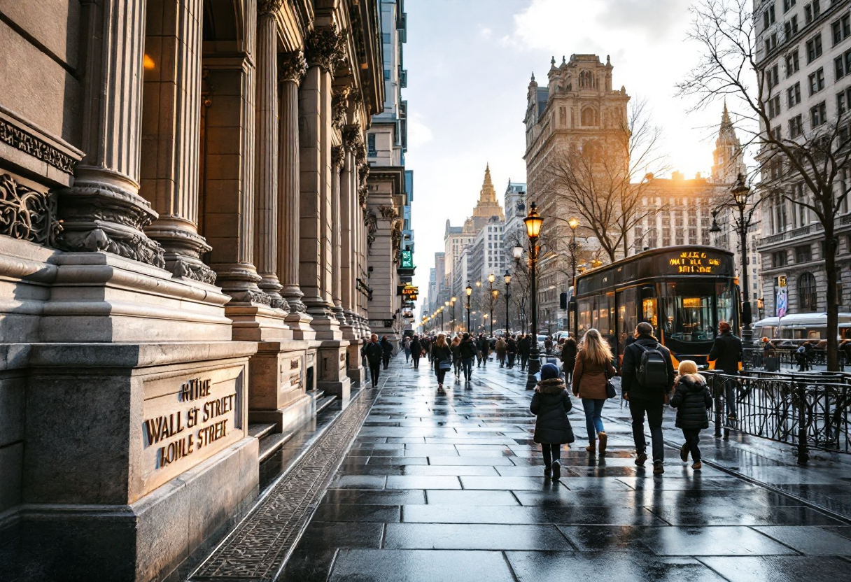 Grafico che mostra la crescita di Wall Street a novembre