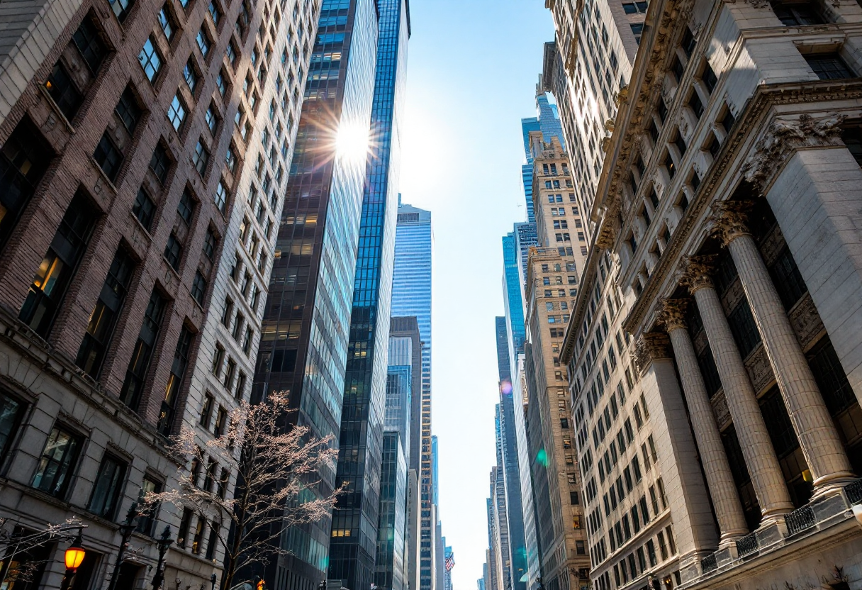 Grafico che mostra la crescita di Wall Street a novembre