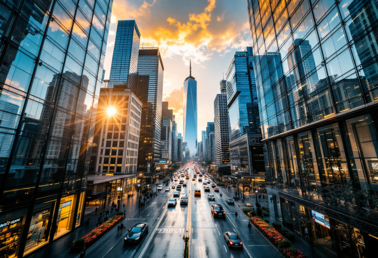 Grafico che mostra l'andamento positivo di Wall Street