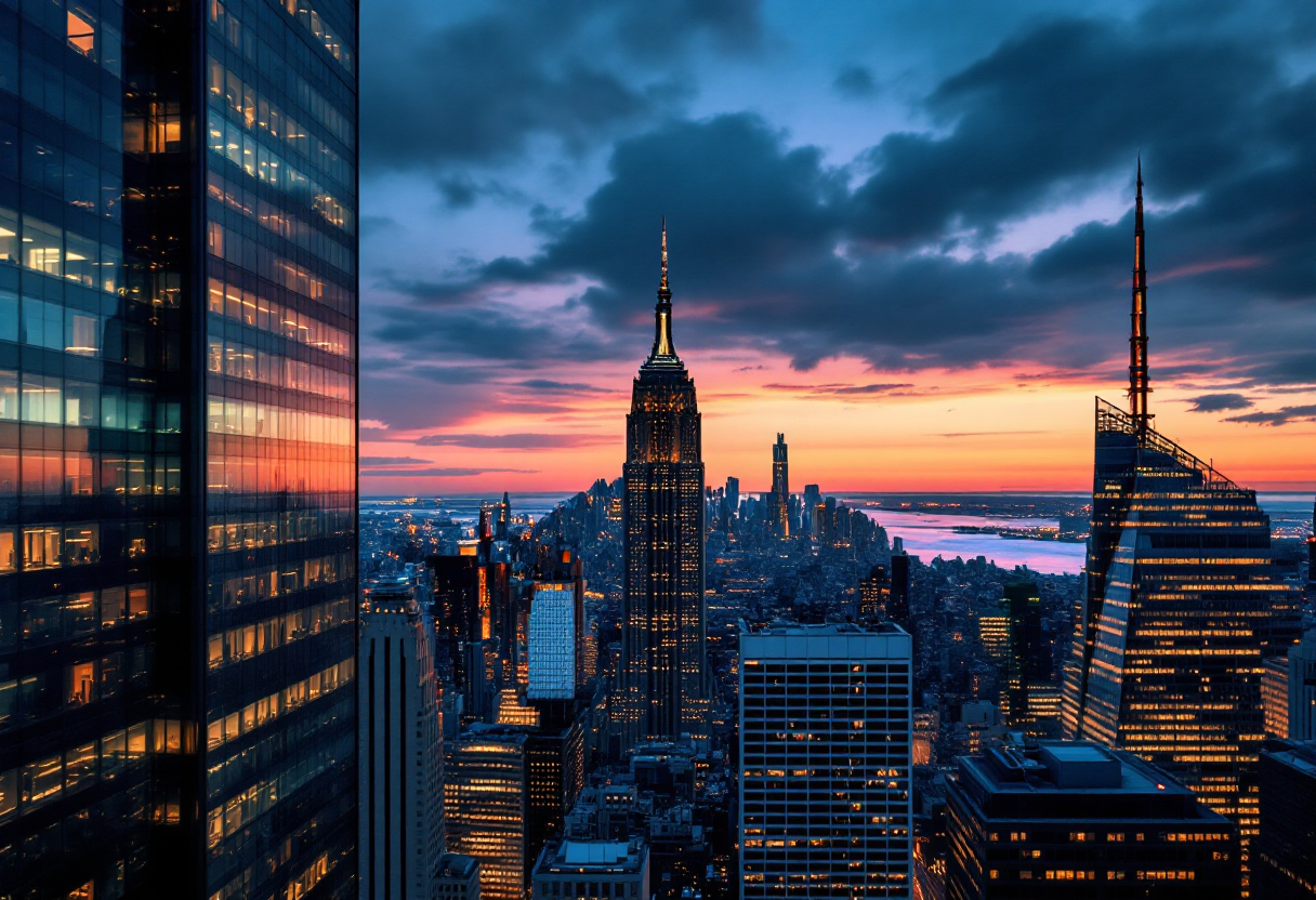 Immagine di Wall Street con grafici e Formula 1