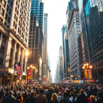 Grafico delle oscillazioni di mercato di Wall Street