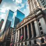 Grafico che mostra l'andamento di Wall Street durante la settimana festiva