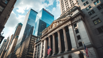 Grafico che mostra l'andamento di Wall Street durante la settimana festiva