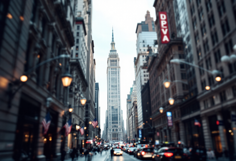 Grafico che mostra il calo di Wall Street e il mercato del petrolio