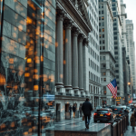 Grafico che mostra il calo di Wall Street in attesa della Fed