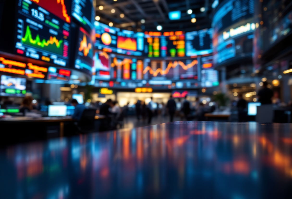 Grafico sull'andamento delle borse europee e novità tech