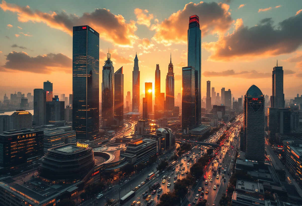 Grafico che mostra la ripresa delle borse asiatiche