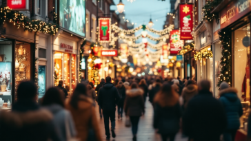 Grafico che mostra il calo delle vendite al dettaglio nel Regno Unito