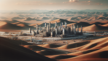 Immagine del nuovo progetto petrolifero di Chevron in Kazakistan