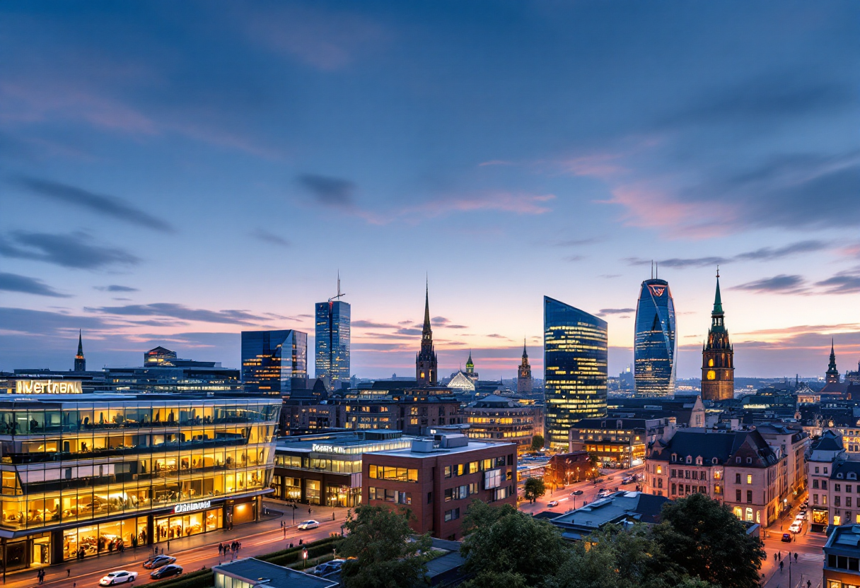 Grafico che mostra il miglioramento economico in Germania