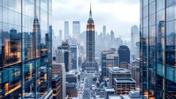 Logo ING con sfondo della Russia e simboli finanziari