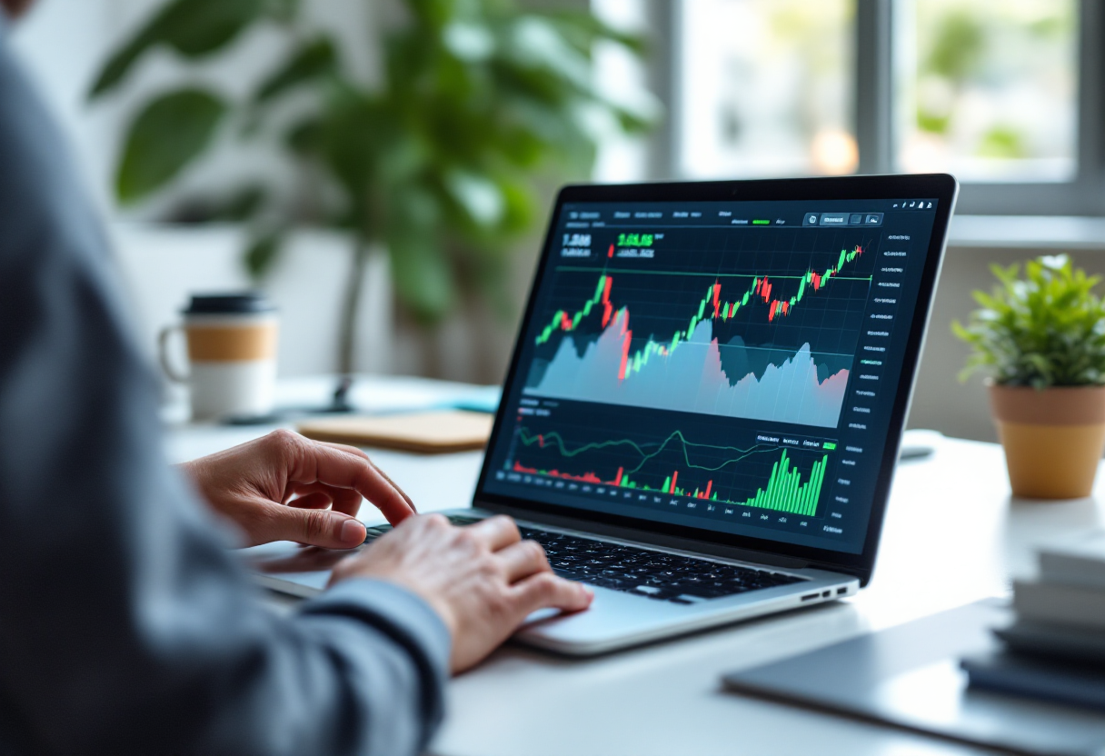 Grafico che illustra i rischi e le opportunità nel Forex