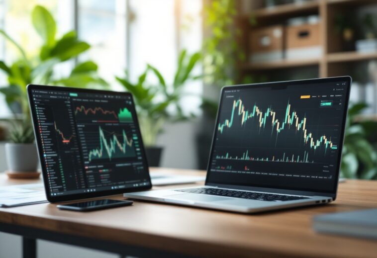Grafico che illustra i rischi e le opportunità nel Forex