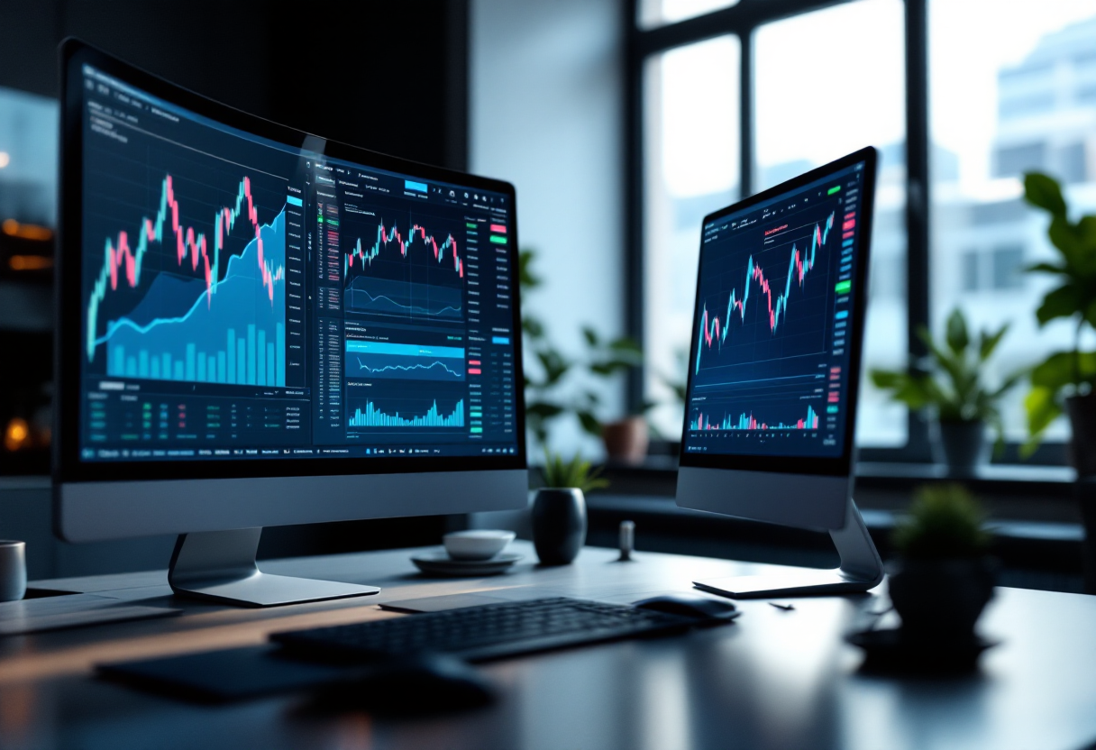 Grafico che illustra i rischi e le opportunità nel forex
