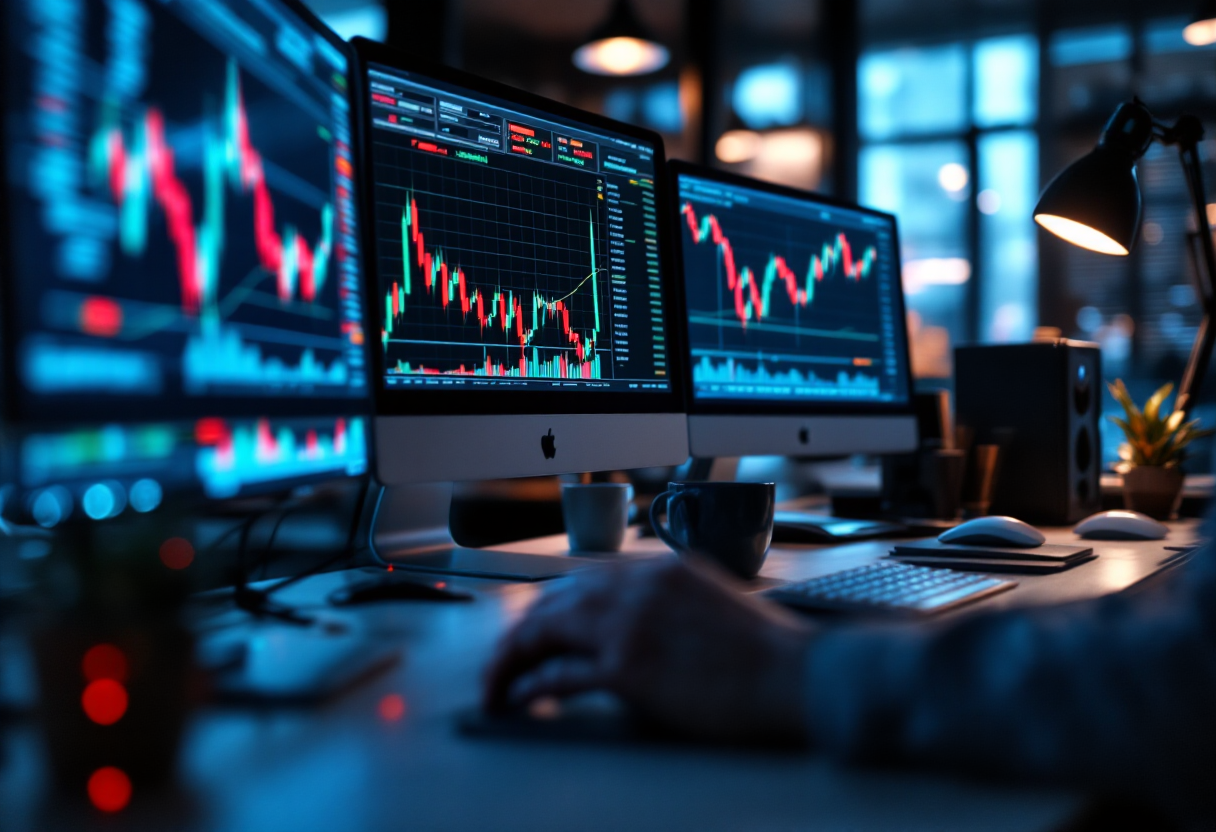 Grafico che illustra i rischi e le opportunità nel Forex