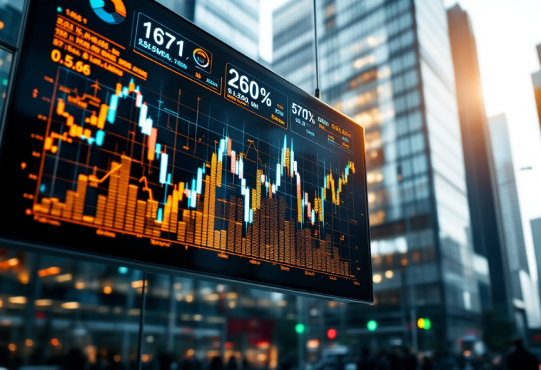 Grafico che illustra i rischi e le opportunità nel forex