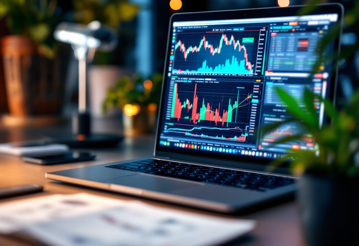 Grafico che illustra i rischi e le opportunità nel forex