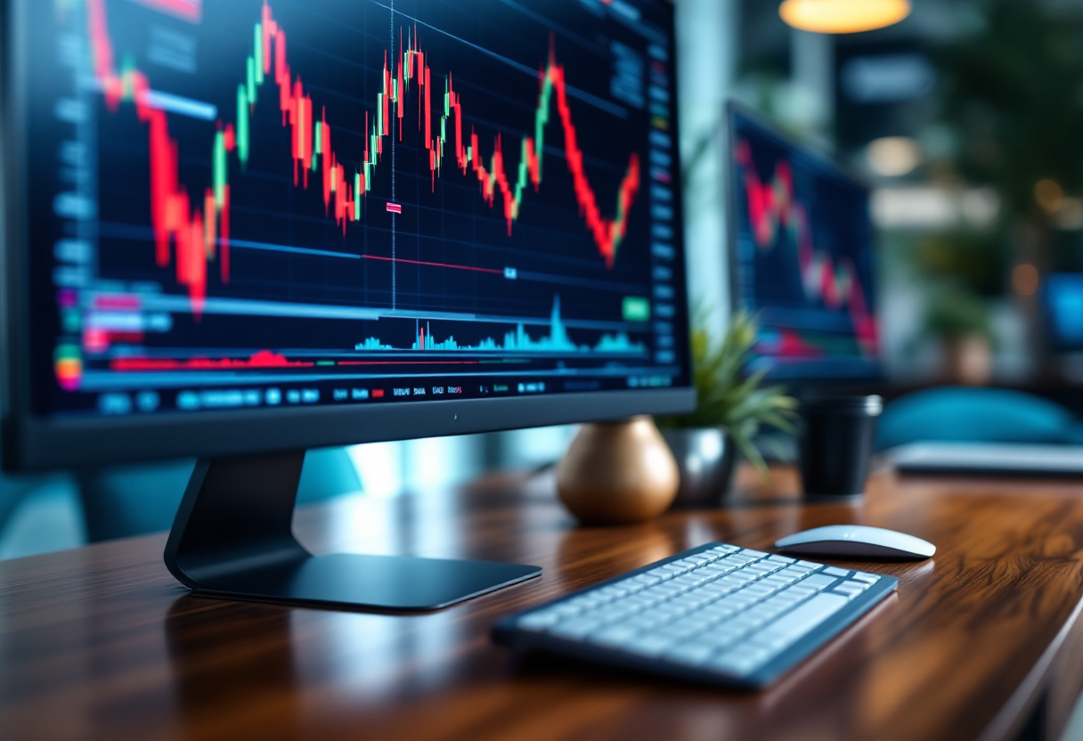 Grafico che illustra i rischi e le opportunità nel forex