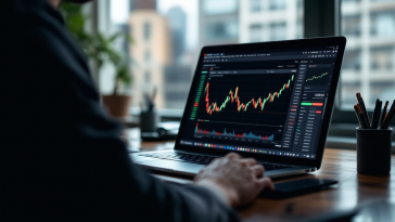 Grafico del mercato Forex con tendenze di investimento