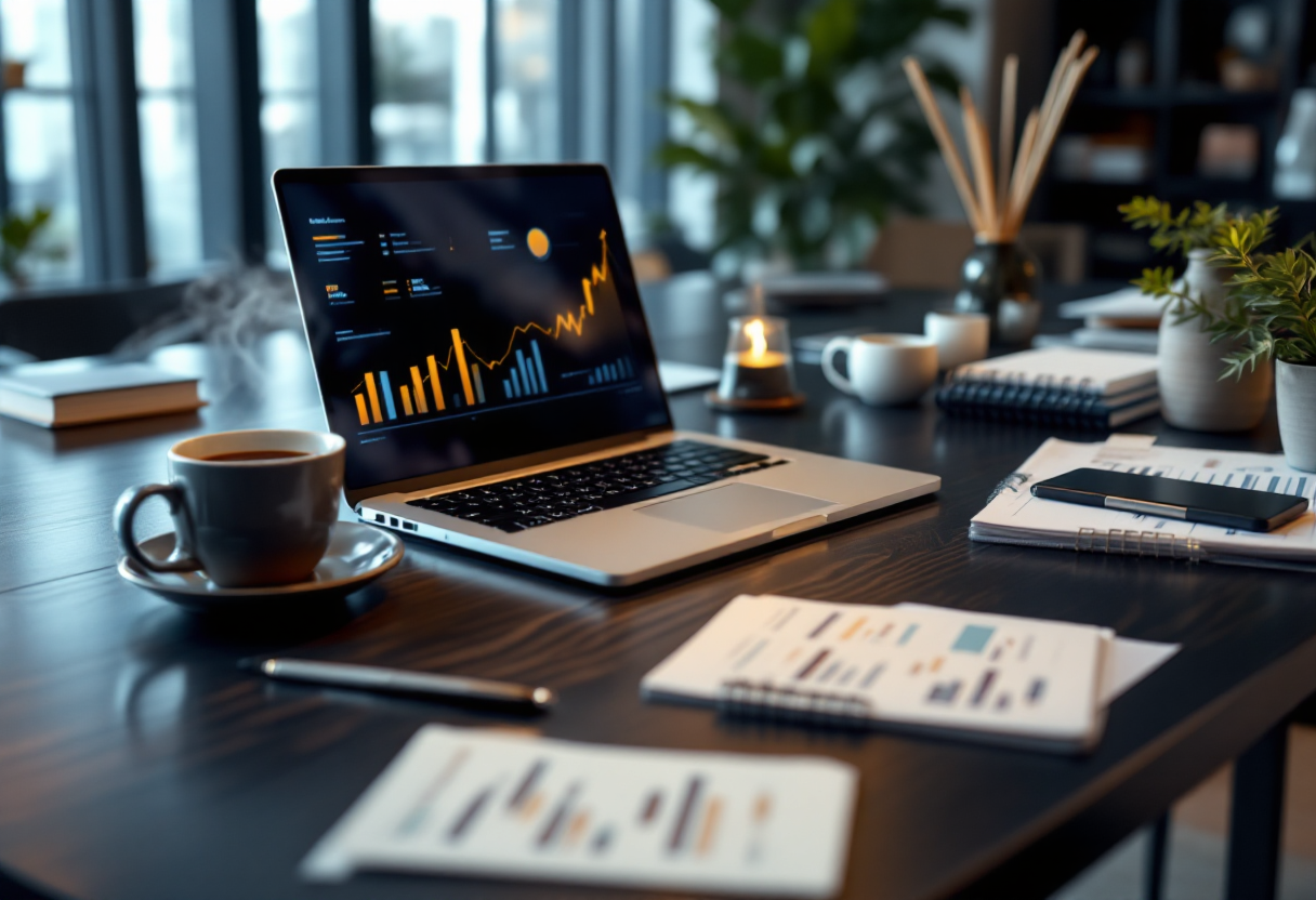 Grafico che illustra i rischi e le opportunità nel Forex