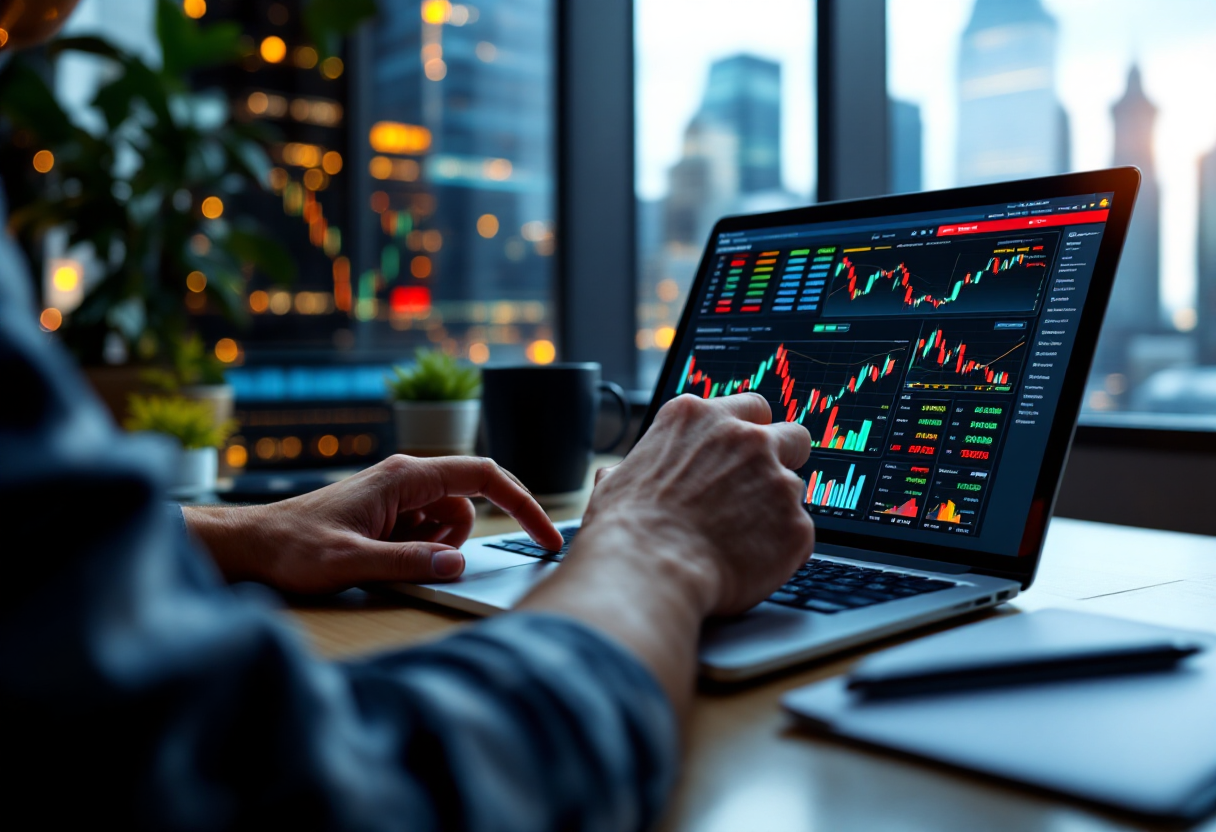 Grafico che illustra i rischi e le opportunità nel forex