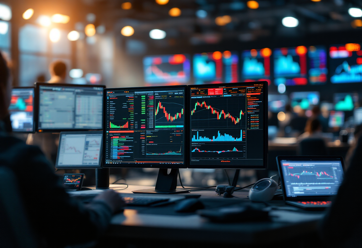 Grafico che illustra i rischi e le opportunità nel forex