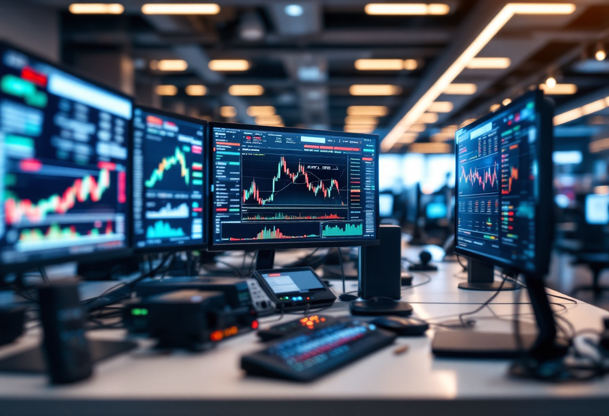 Grafico che illustra i rischi e le opportunità nel Forex
