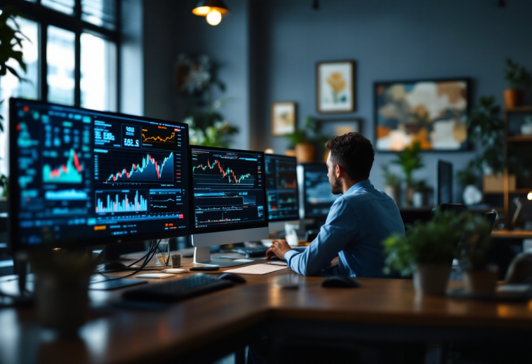 Grafico che illustra i rischi e le opportunità nel Forex