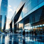 Logo di Meta con grafica sull'intelligenza artificiale