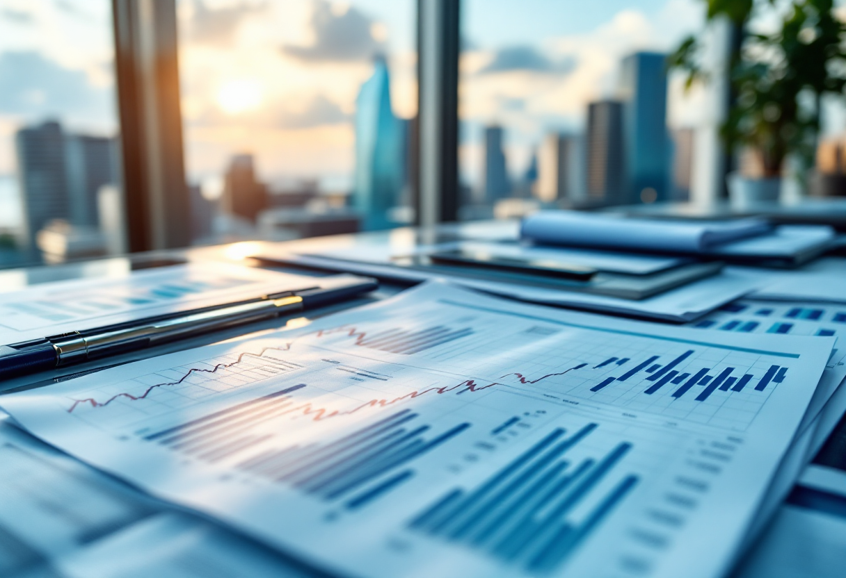 Grafico sull'andamento dei mercati azionari verso il 2025