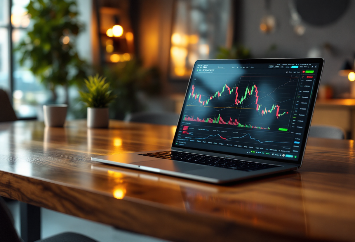 Grafico che illustra i rischi del trading sul mercato Forex