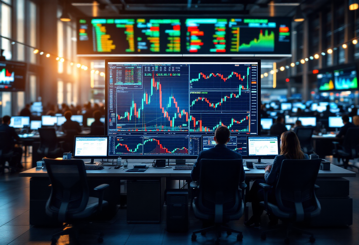 Grafico che illustra i rischi e le opportunità nel trading di valute
