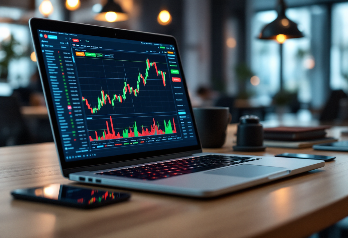 Grafico che illustra i rischi e le opportunità nel trading forex