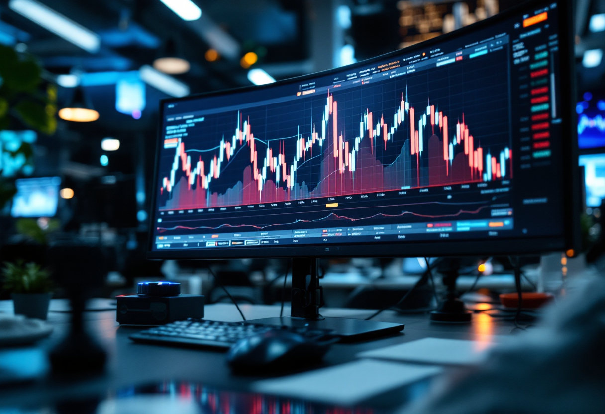 Grafico che illustra i rischi e le opportunità nel trading forex