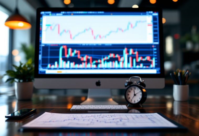 Grafico che illustra i rischi e le opportunità nel trading forex