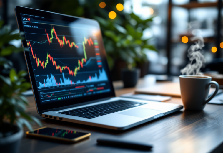 Grafico che illustra i rischi e le opportunità nel trading forex