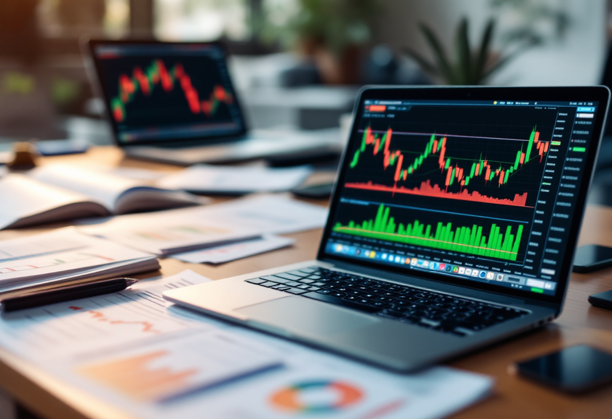 Grafico che illustra i rischi e le opportunità nel forex trading