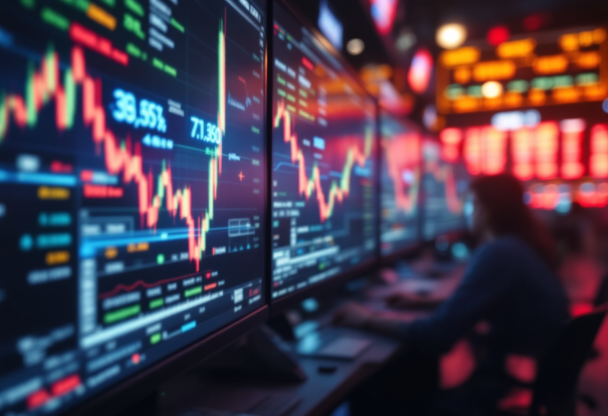 Grafico che illustra i rischi e le opportunità nel trading forex