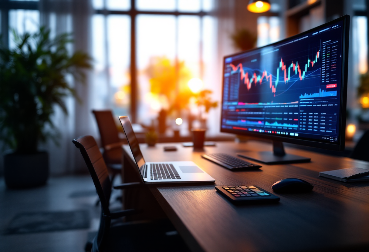 Grafico che illustra i rischi e le opportunità nel trading forex