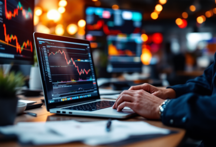 Grafico che illustra i rischi e le opportunità nel trading forex