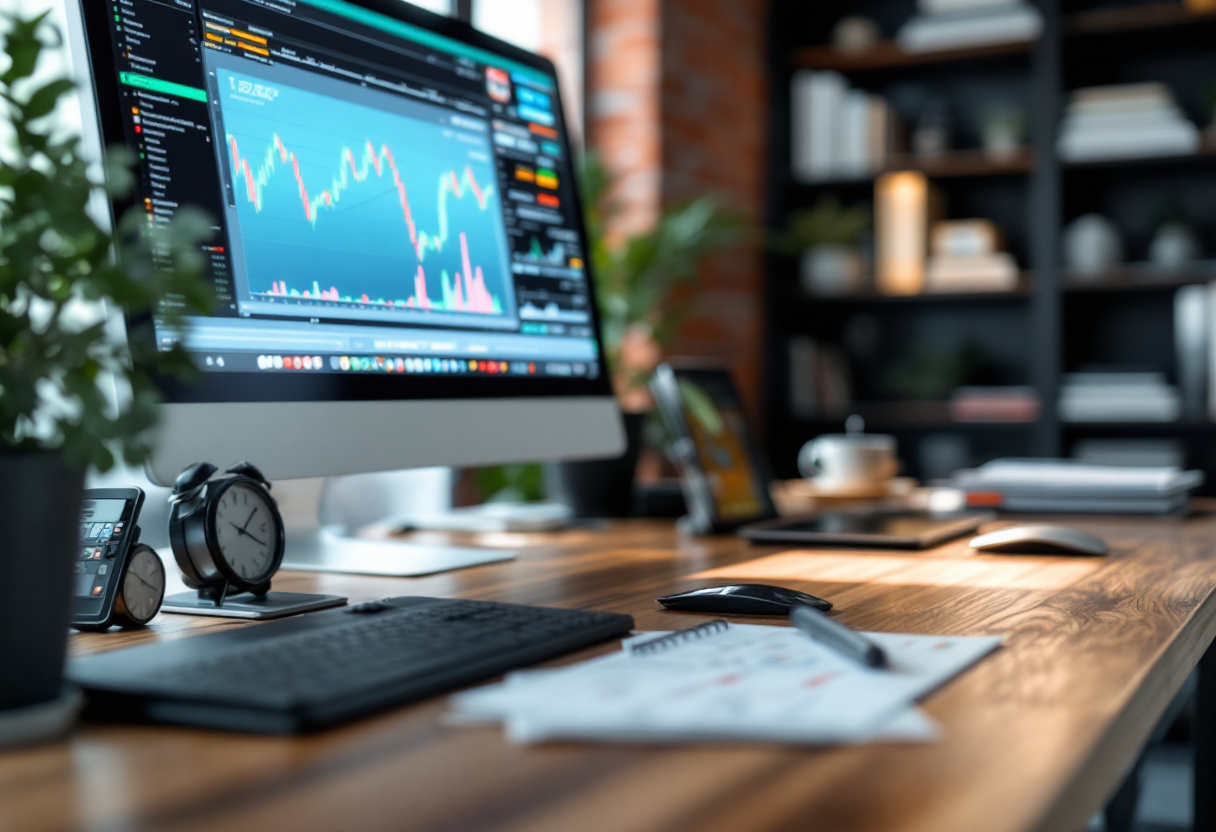 Grafico che illustra i rischi e le opportunità nel trading forex